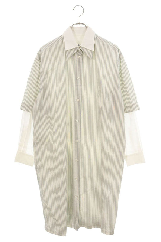 MM6 22SS Layered Cotton Shirt Dress Multi Size S