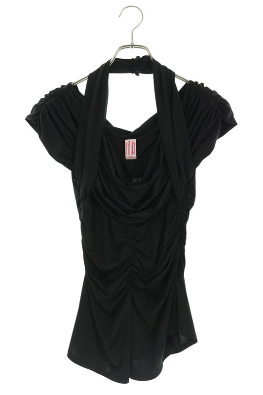 FETICO Off-Shoulder Gathered Short Sleeve Blouse Size 2