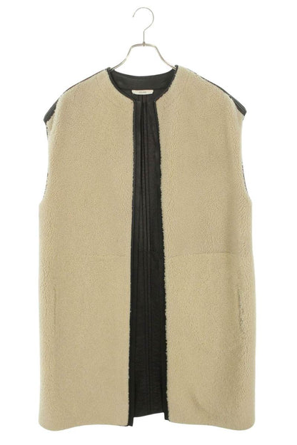 Celine Mouton Gilet Vest Off-White Black Size 36