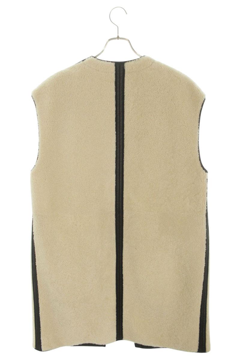 Celine Mouton Gilet Vest Off-White Black Size 36