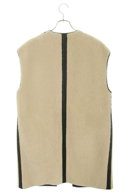Celine Mouton Gilet Vest Off-White Black Size 36