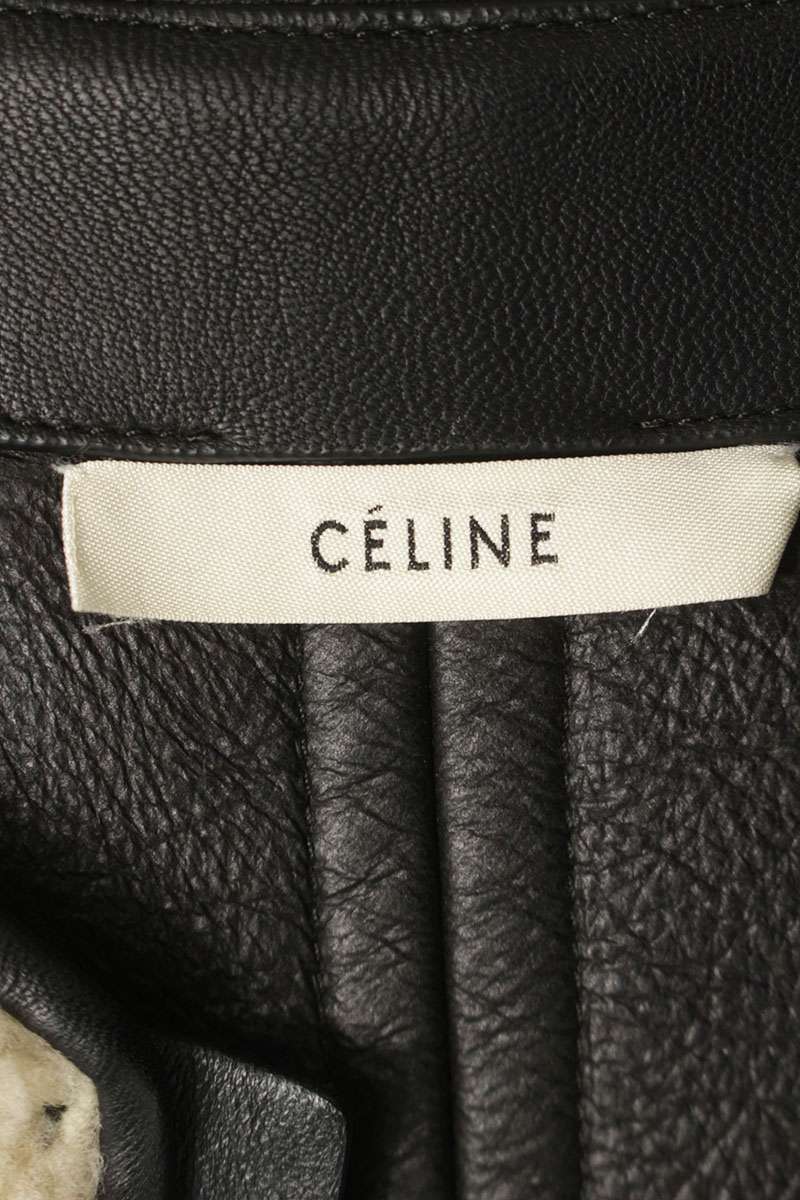 Celine Mouton Gilet Vest Off-White Black Size 36