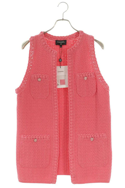 Chanel Pink Cotton Polyamide Vest Size 36