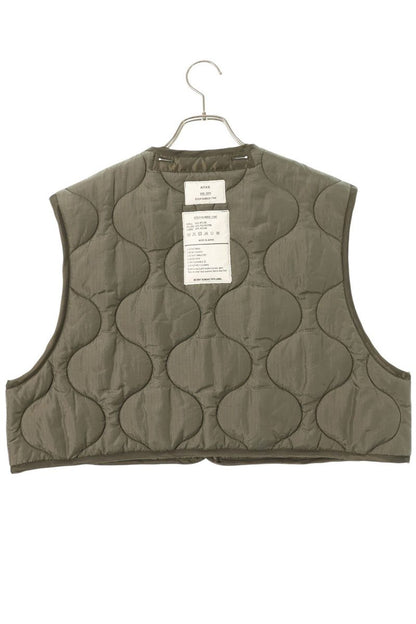 HYKE 24AW Quilted Cropped Vest Khaki Size ONE