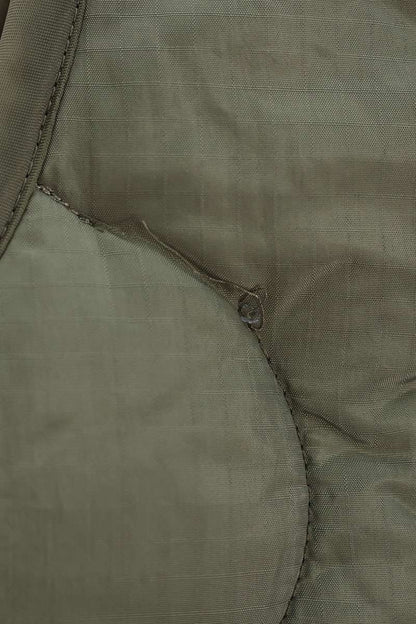 HYKE 24AW Quilted Cropped Vest Khaki Size ONE