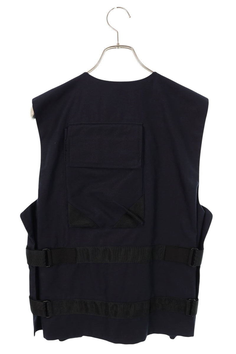 HYKE Utility Cotton Vest Navy Size 1