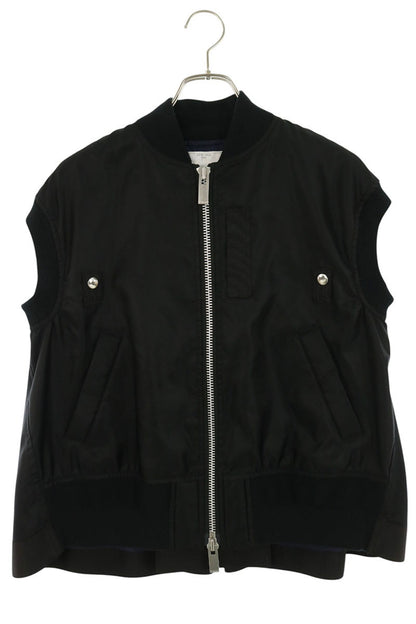 Sacai Black MA-1 Nylon Twill Vest Size 1