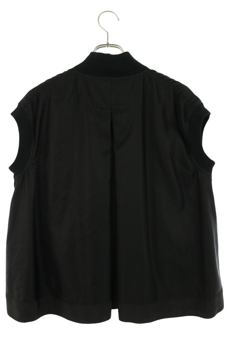Sacai Black MA-1 Nylon Twill Vest Size 1
