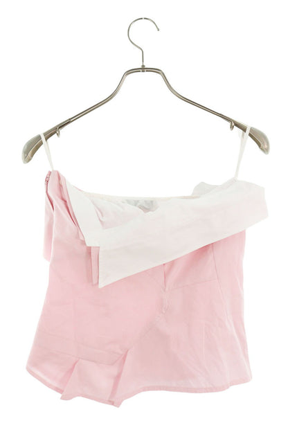Miu Miu FROM THE RUNWAY Cotton Poplin Pink White Size 42