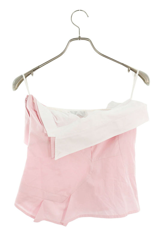 Miu Miu FROM THE RUNWAY Cotton Poplin Pink White Size 42