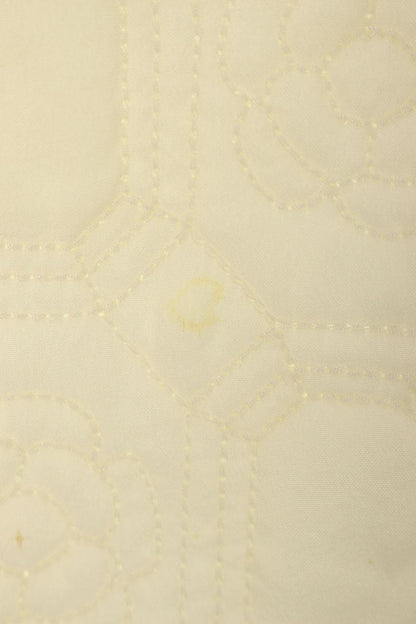 Chanel Camellia Stitch Silk Top Off-White Size 42
