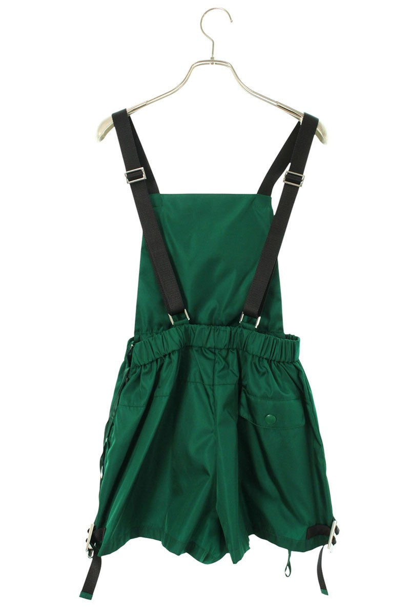 Prada Green Re-Nylon Triangle Logo Plate Overalls Size 38