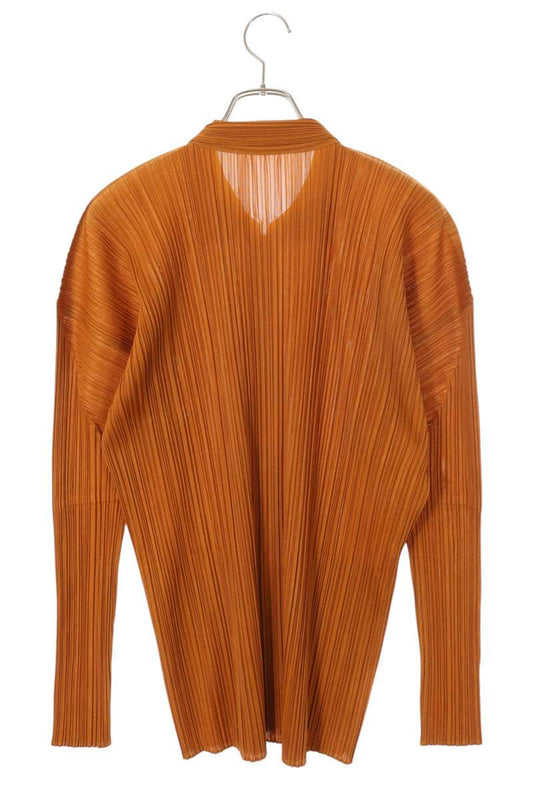 Vintage PLEATS PLEASE Orange Zip-Up Pleated Top Size 3