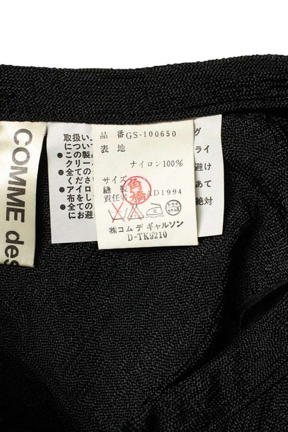 Comme des Garcons AD1994 Black Jacquard Nylon Pullover Top