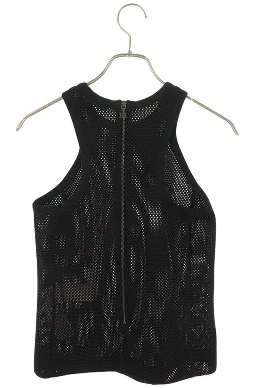 Max Mara Black Polyester Mesh Tank Top Size S