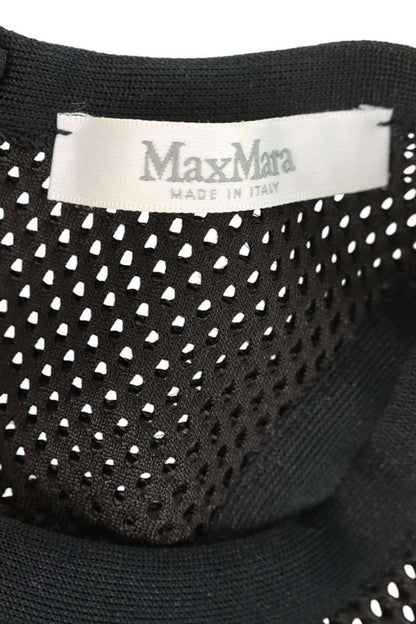 Max Mara Black Polyester Mesh Tank Top Size S