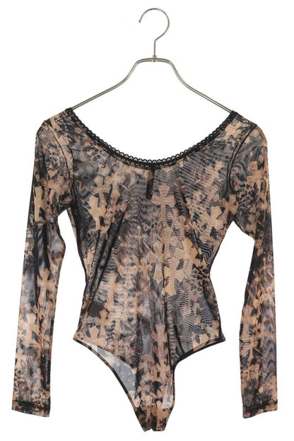 Chrome Hearts Cross Sheer Long Sleeve Bodysuit Size XS