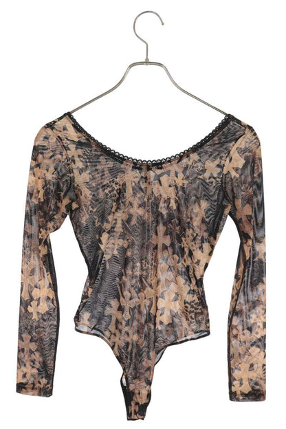 Chrome Hearts Cross Sheer Long Sleeve Bodysuit Size XS
