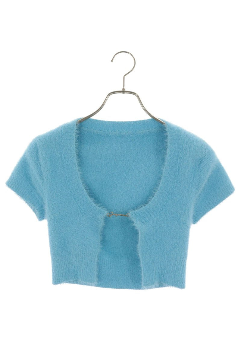 Jacquemus Light Blue Logo Charm Knit Sleeve Bolero Size 34