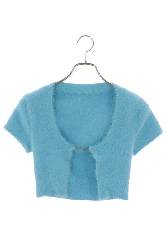Jacquemus Light Blue Logo Charm Knit Sleeve Bolero Size 34
