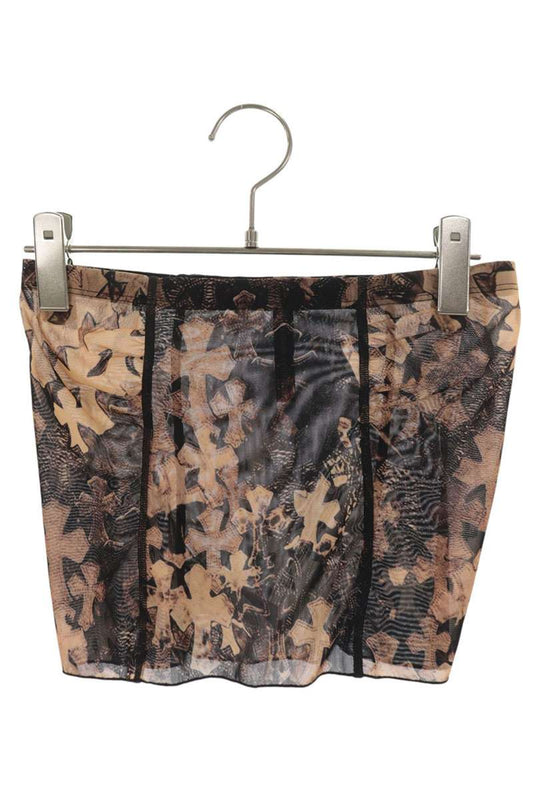 Chrome Hearts All-over Cross Sheer Tube Top Brown Size S