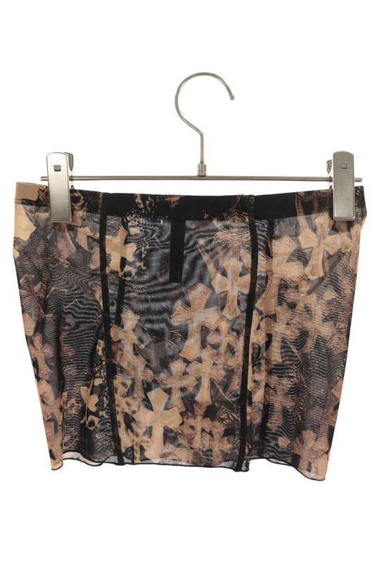 Chrome Hearts All-over Cross Sheer Tube Top Brown Size S