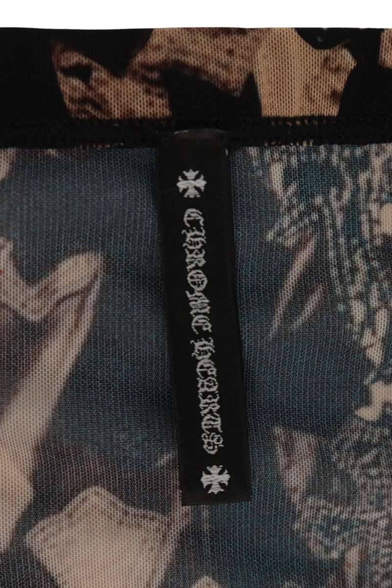 Chrome Hearts All-over Cross Sheer Tube Top Brown Size S