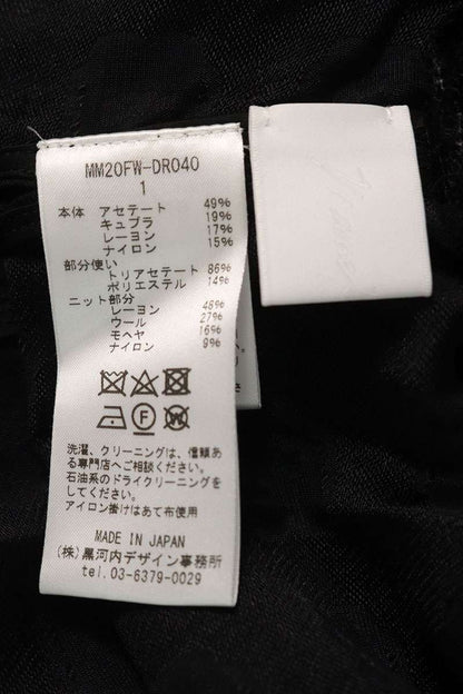 Mame Kurogouchi 20FW Floral Jacquard Midi Dress Black Size 1