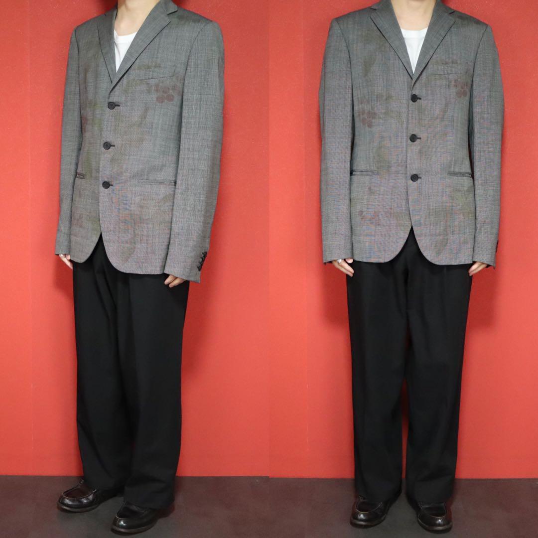Bottega Veneta Cherry Print Wool Tailored Jacket Size 48