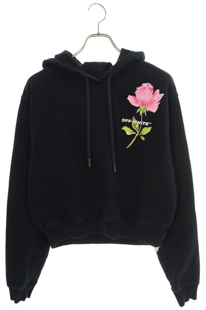 Off-White Logo Print Cropped Hoodie 19SS Size S