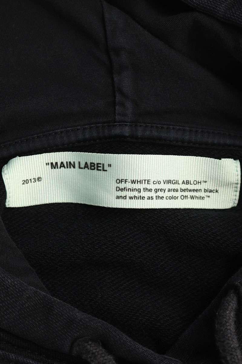 Off-White Logo Print Cropped Hoodie 19SS Size S