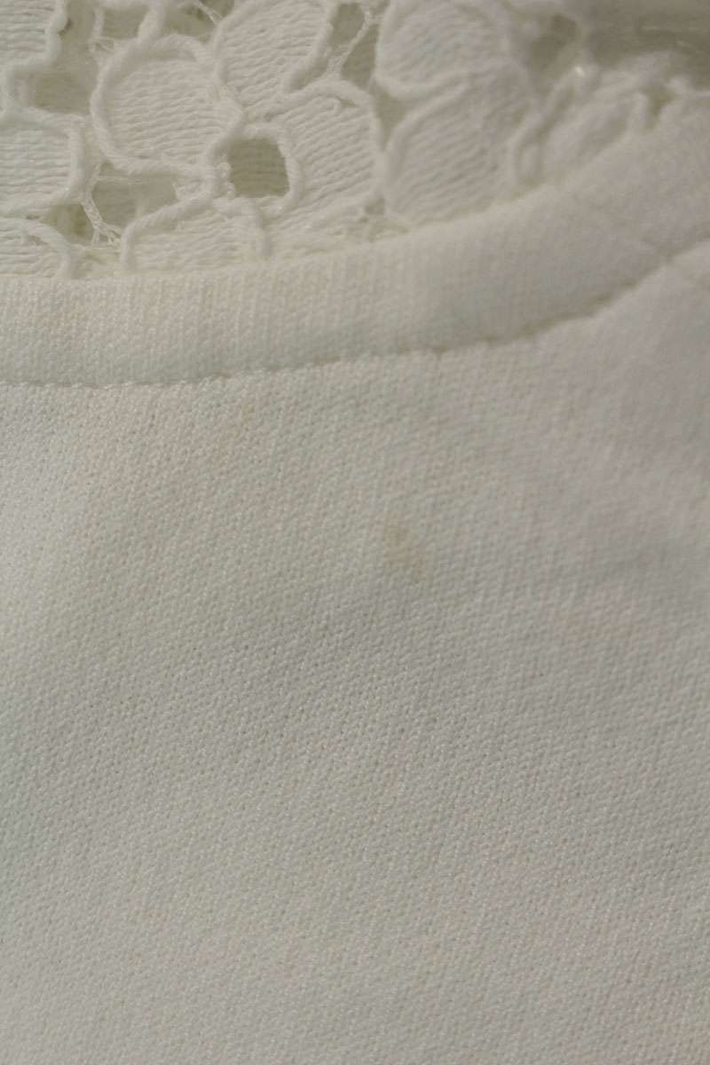 Vintage White Flower Lace Zip-Up Hoodie Size 36