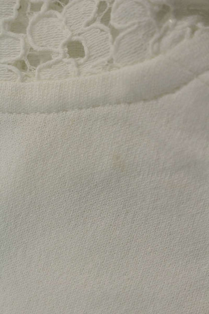 Vintage White Flower Lace Zip-Up Hoodie Size 36