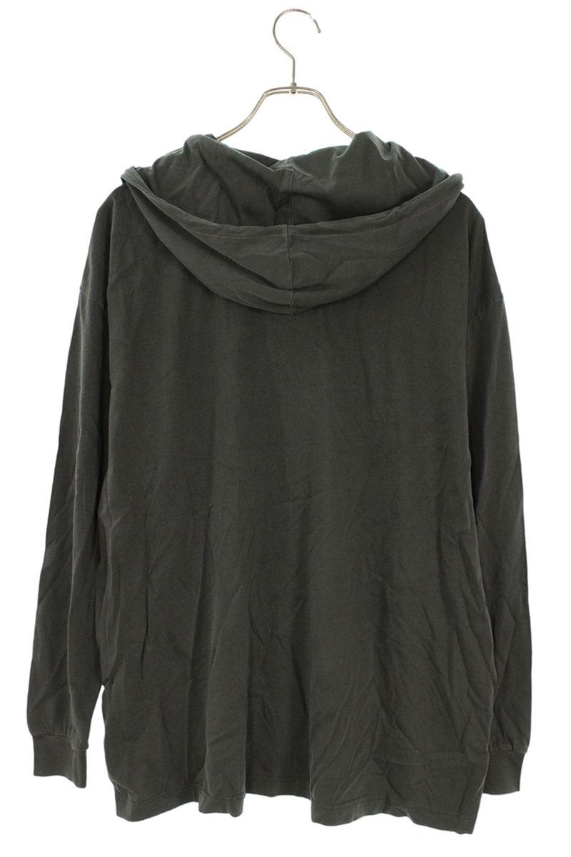 Balenciaga 17AW Crinkled Logo Collared Hoodie Gray Size S