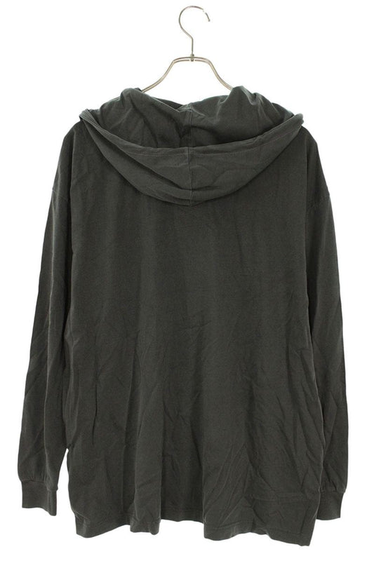 Balenciaga 17AW Crinkled Logo Collared Hoodie Gray Size S