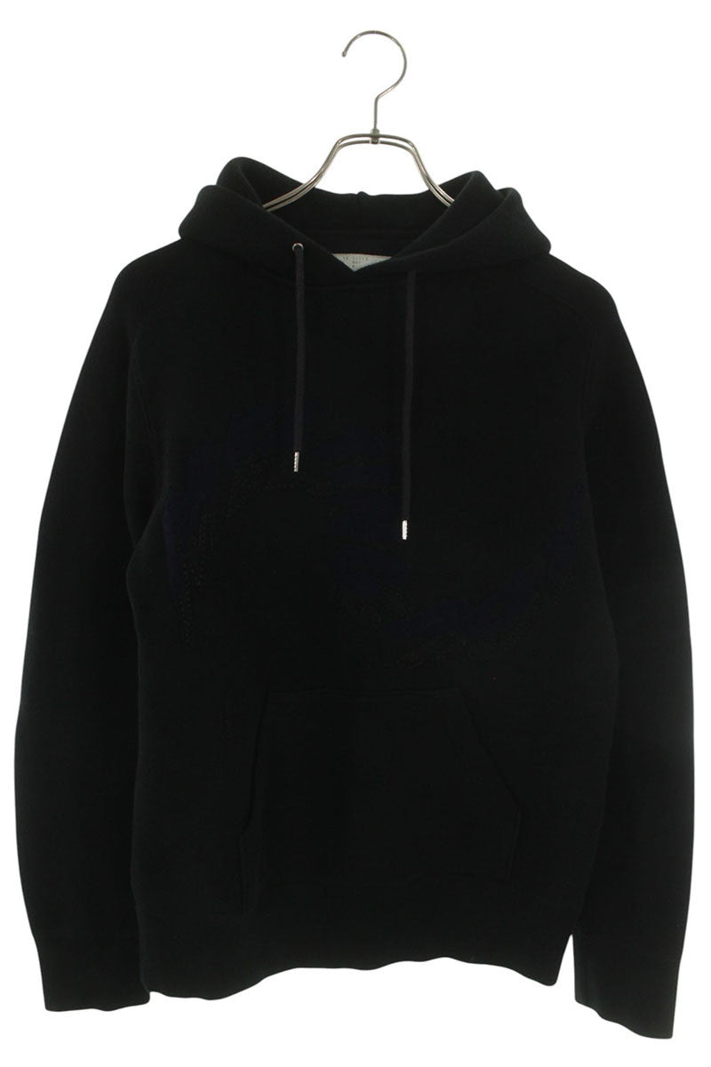 Sacai Navy Embroidered Logo Hoodie Size 1