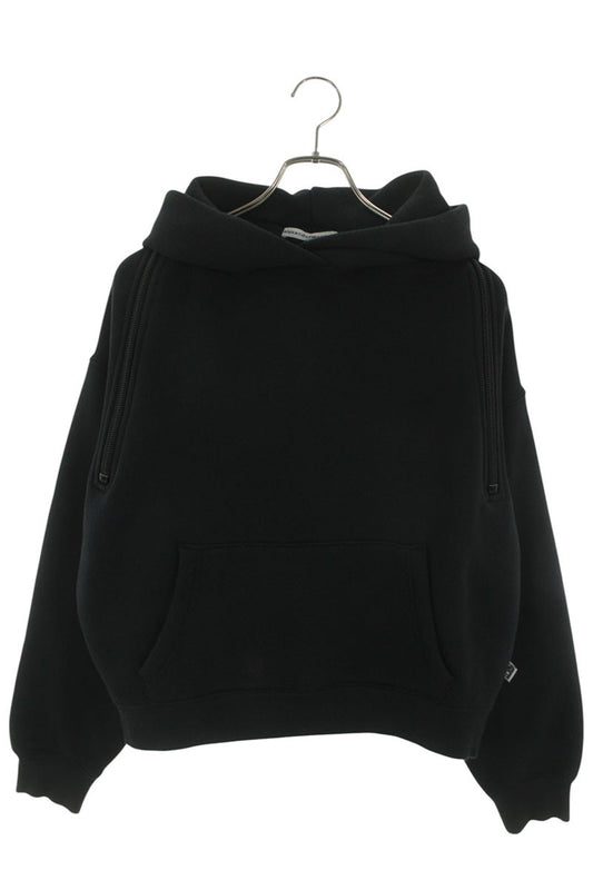 Alexander Wang Zip Design Pullover Hoodie Black Size XS