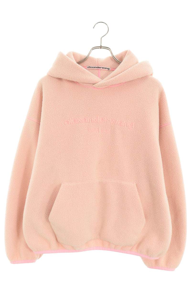 Alexander Wang Pink Boa Pullover Hoodie Size S