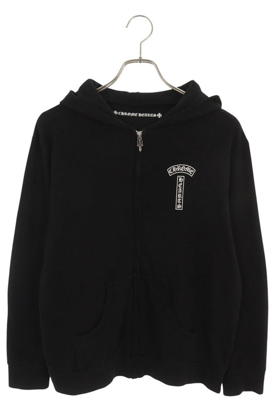 Chrome Hearts Back Horseshoe T-Bar Logo Zip Hoodie Size S