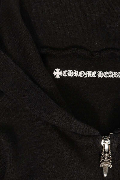Chrome Hearts Back Horseshoe T-Bar Logo Zip Hoodie Size S
