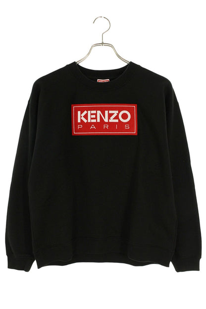 Kenzo Embroidered Logo Cotton Sweatshirt Black Red Size S