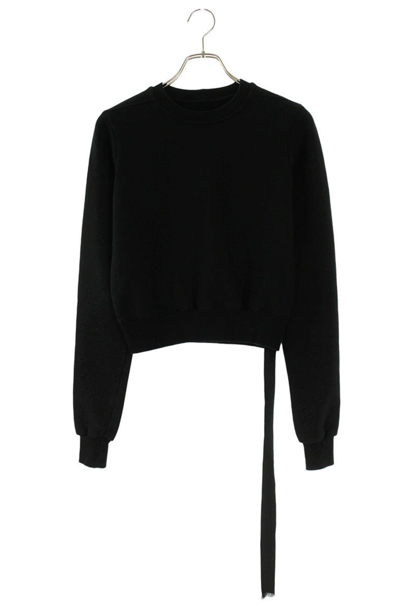 Rick Owens DRKSHDW Cropped Cotton Sweatshirt Black Size XS