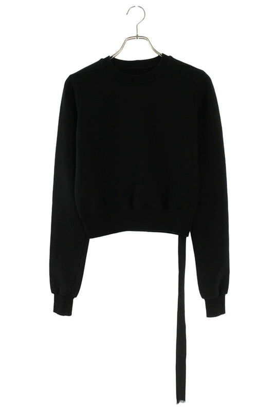 Rick Owens DRKSHDW Cropped Cotton Sweatshirt Black Size XS