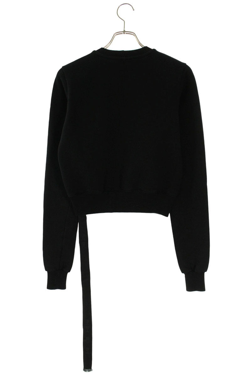 Rick Owens DRKSHDW Cropped Cotton Sweatshirt Black Size XS