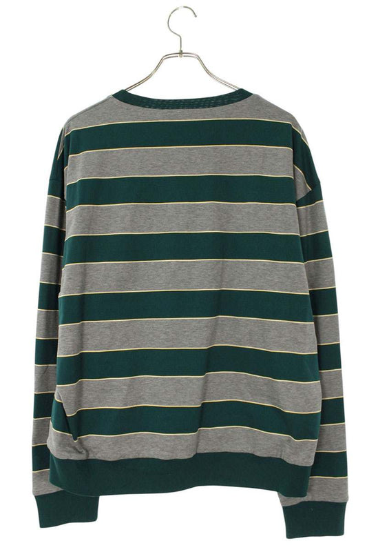 Miu Miu 26SS Stripe Jersey Green Yellow Sweatshirt Size M