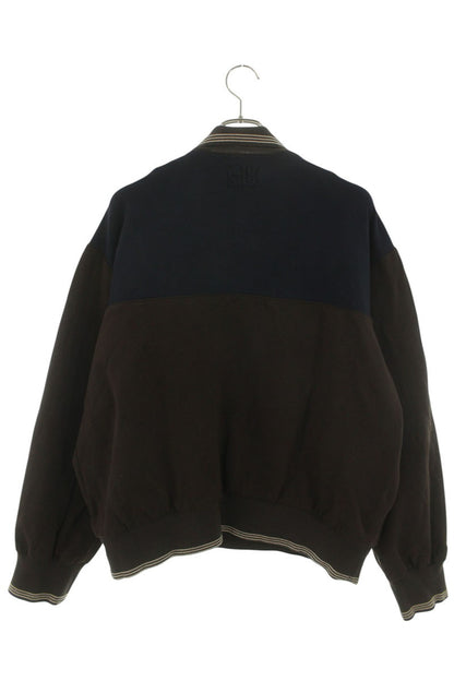 Miu Miu 25AW Brown Navy Unique Zip Polo Sweatshirt Size L