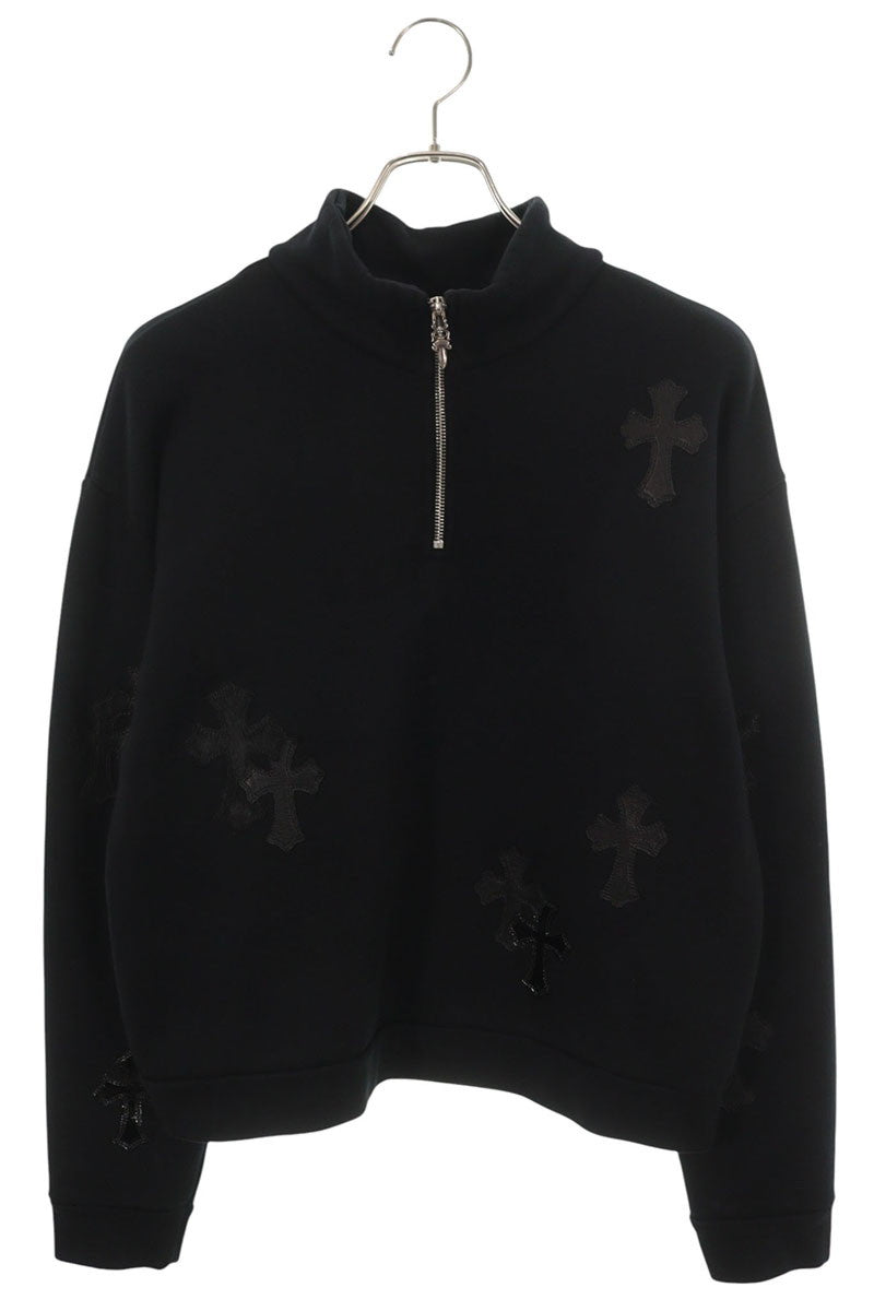 Chrome Hearts Pony Hair Cross Half-Zip Sweatshirt Size XS
