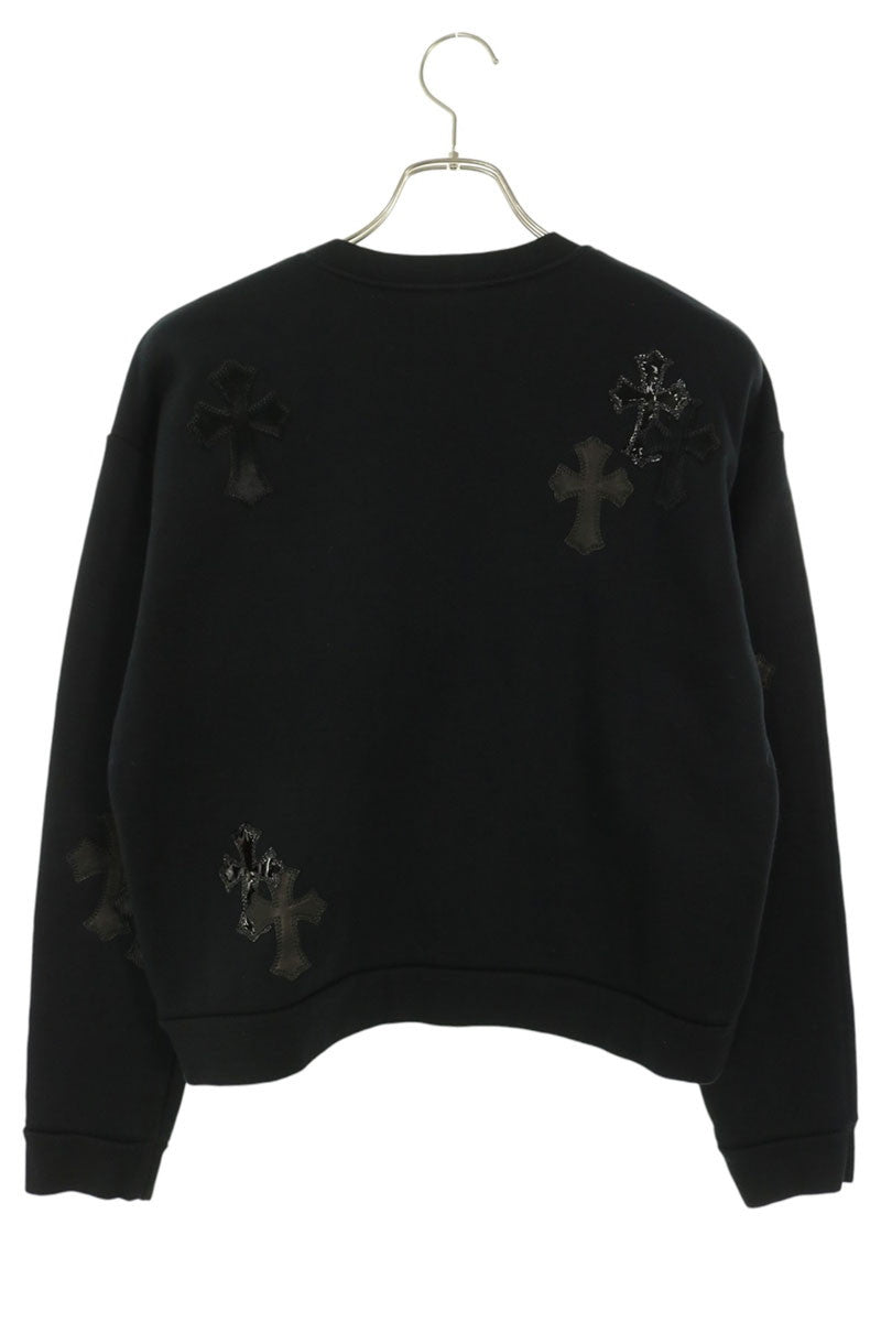 Chrome Hearts Y NOT Cross Patch Sweatshirt Black Size S