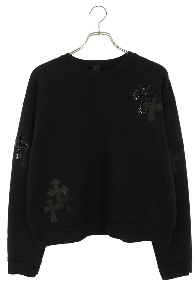 Chrome Hearts Y NOT Cross Patch Sweatshirt Black Size M