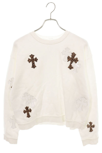 Chrome Hearts Y NOT Calf Hair Cross Patch Sweatshirt Size M